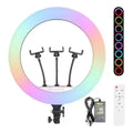 Aro Luz Led Multicolor 56cm + Control + Trípode + RGB 22 Pulgadas Colores Variados Influencer Luces Para Tus Videos