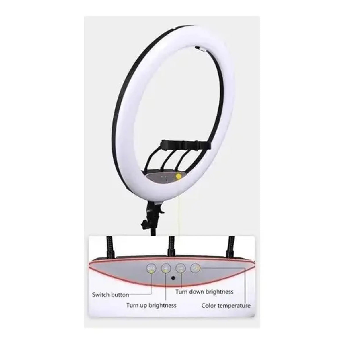 Aro Luz Led Multicolor 56cm + Control + Trípode + RGB 22 Pulgadas Colores Variados Influencer Luces Para Tus Videos