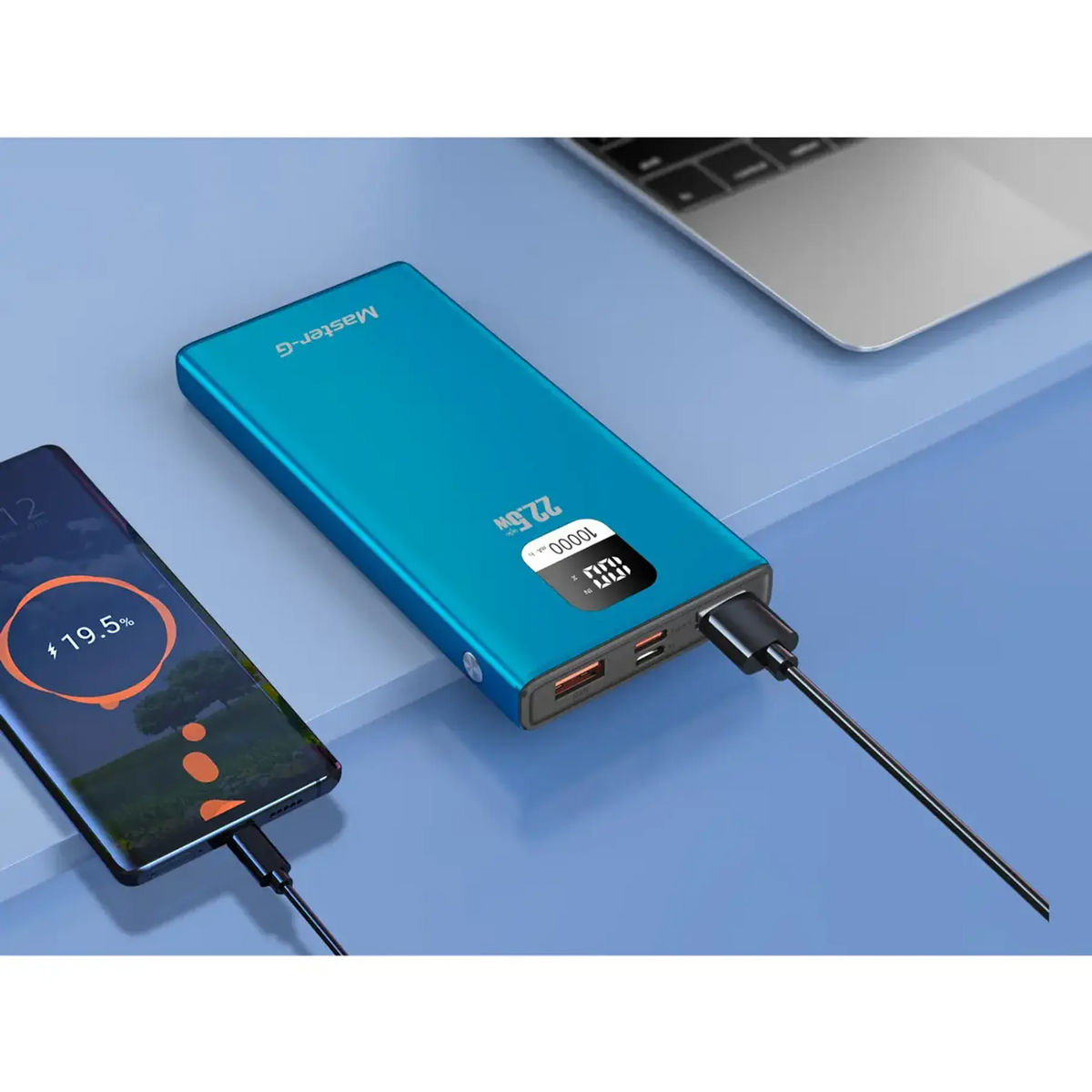 Batería Externa Power Bank 10000 Mah 22.5w PowerDelivery Master-g Color Azul