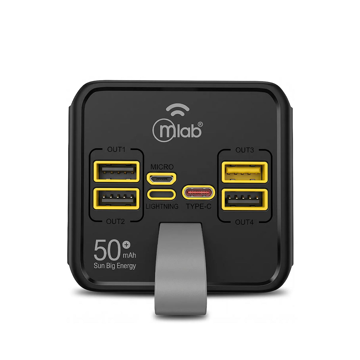 Cargador Portatil Solar Super Potente 50000 mAh Power Bank MLAB Sun Big Energy 9656 7 Puertos 4 Cables De Carga Multifuncional