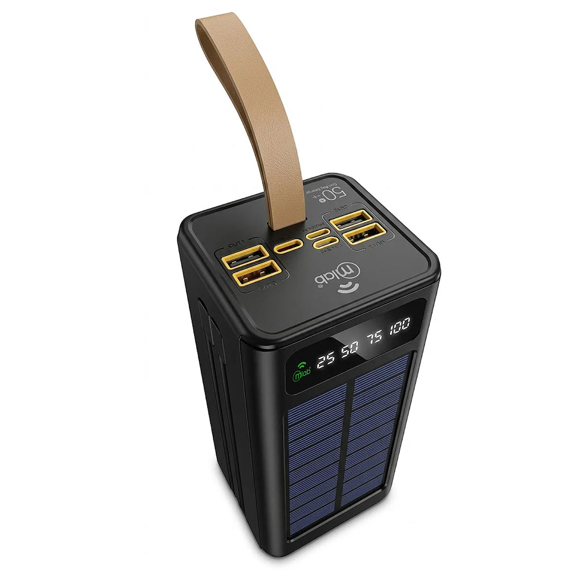 Cargador Portatil Solar Super Potente 50000 mAh Power Bank MLAB Sun Big Energy 9656 7 Puertos 4 Cables De Carga Multifuncional