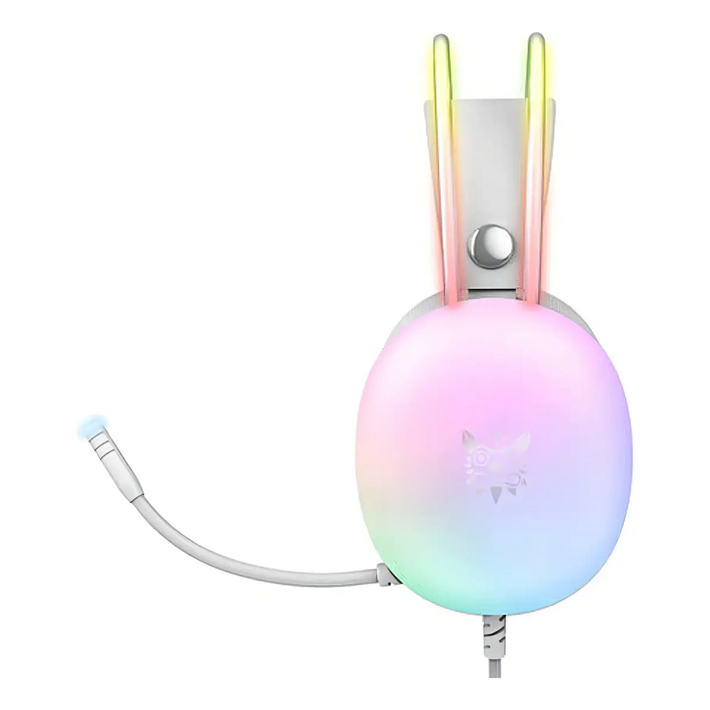 Audífonos Gamer Onikuma X25 Rgb Microfono Comp. Pc Ps4 Ps5 Color Blanco