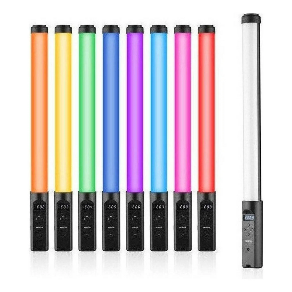 Tubo Luz Led 3200k-5500k Rgb Video Luz Portátil Varita + Tripode Tubo Rgb Multicolor Ilumina Tu Fiesta