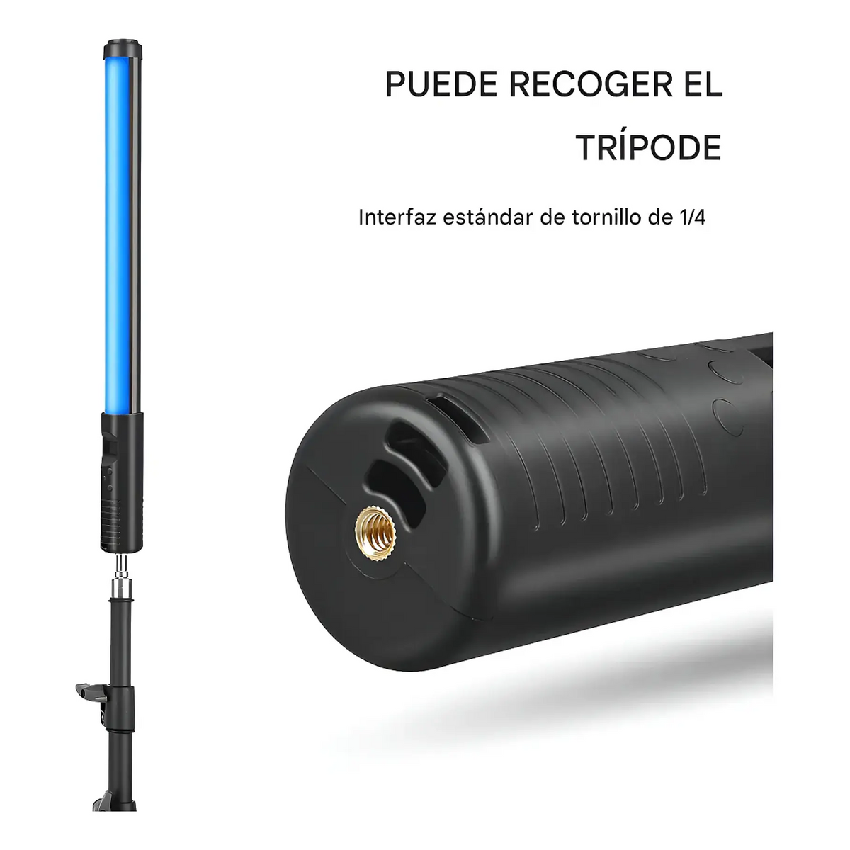Tubo Luz Led 3200k-5500k Rgb Video Luz Portátil Varita + Tripode Tubo Rgb Multicolor Ilumina Tu Fiesta