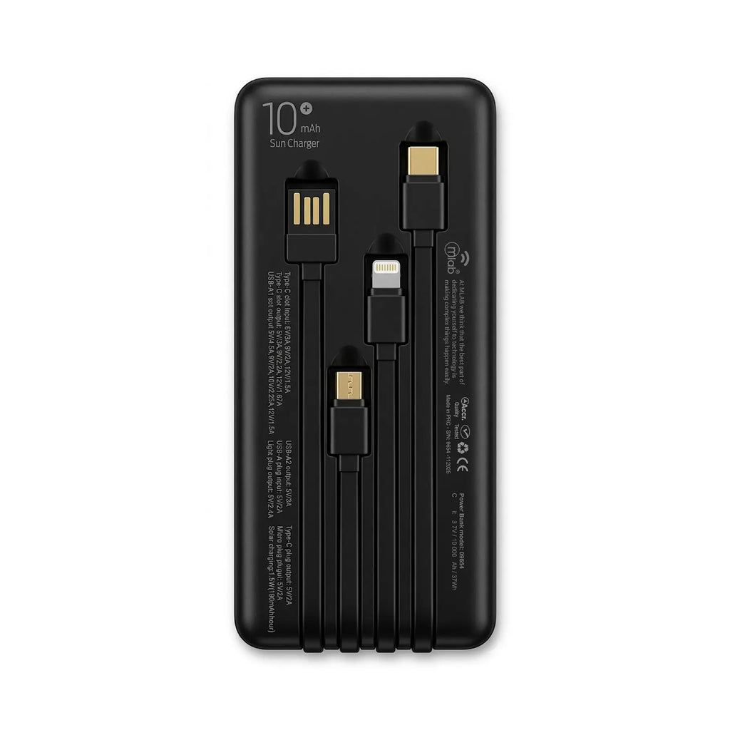 Power Bank Sun Charger 9654 Quick Energy & Solar 22.5w Carga Rápida Maxima Potencia
