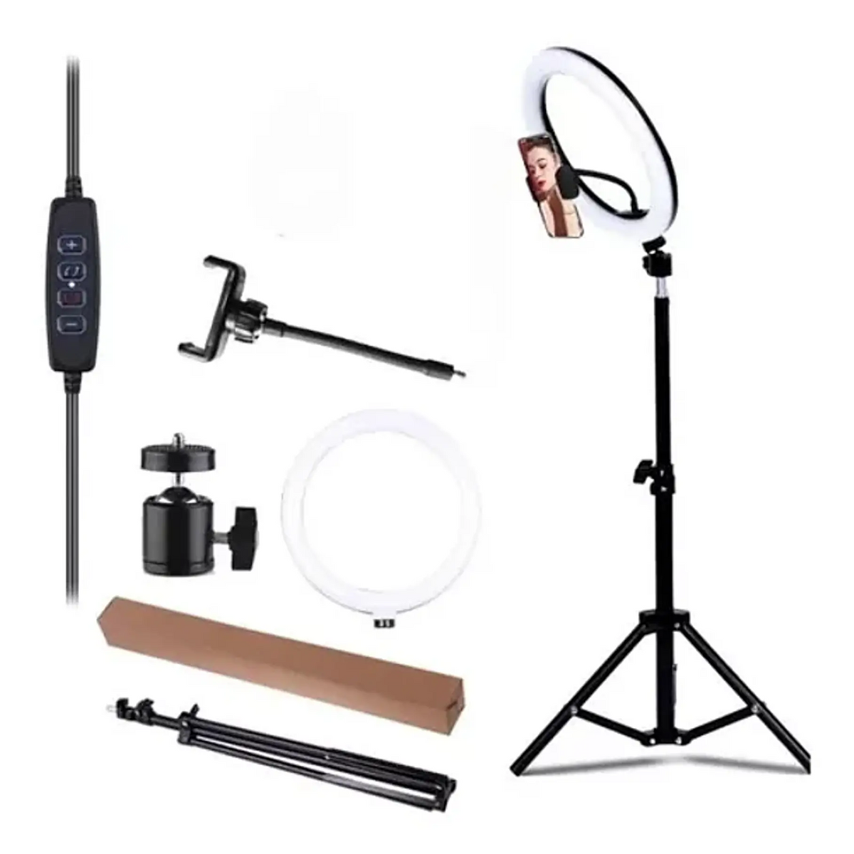 Aro De Luz Led Grande 26 cm Con Tripode 2.1m Aros De Luz Led