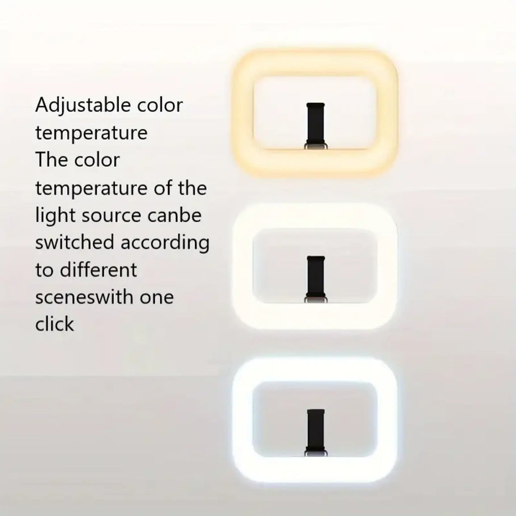 Cuadro De Luz LED Portátil Con Soporte Para Móvil Ideal para Lives, Fotos y Grabaciones Profesionales