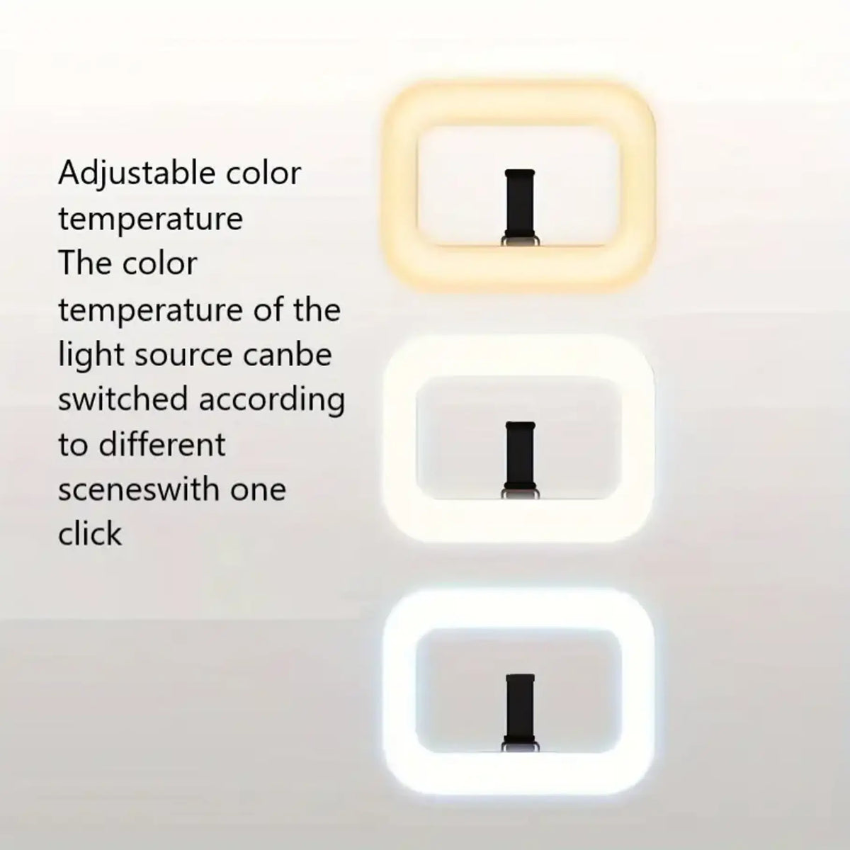 Cuadro De Luz LED Portátil Con Soporte Para Móvil Ideal para Lives, Fotos y Grabaciones Profesionales