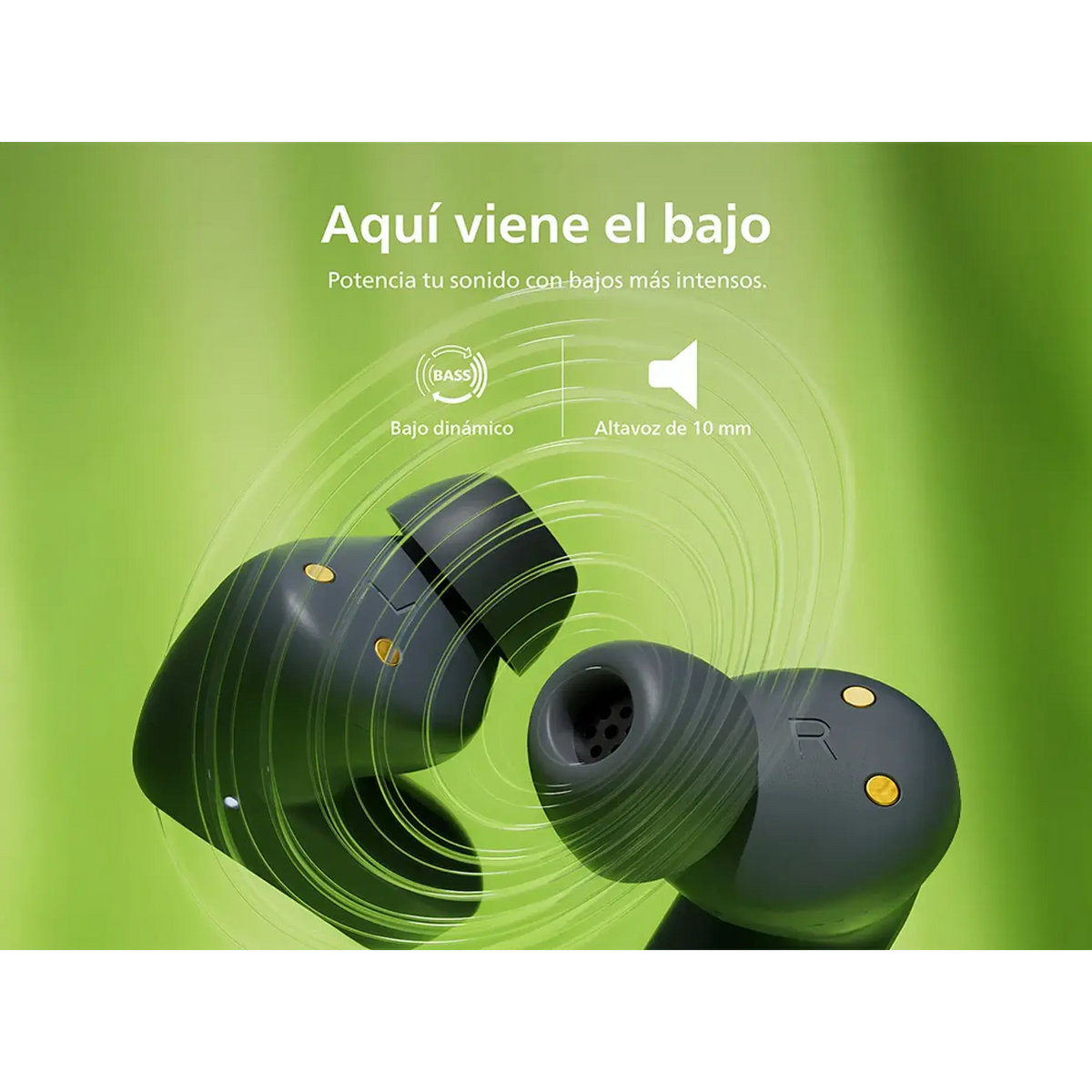 Audífonos Bluetooth Noise Cancelling Philips Tat3509 True Wireless 24 Horas Autonomía