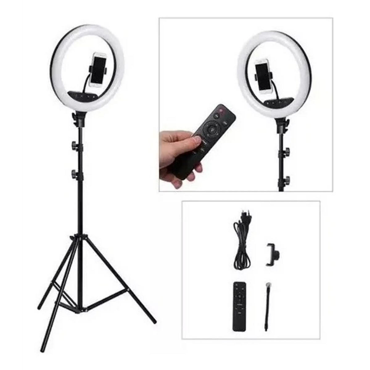 Aro Luz Led Multicolor 56cm + Control + Trípode