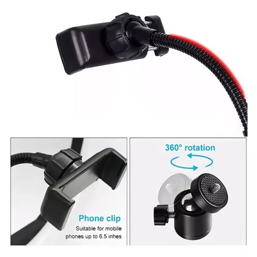 Aro De Luz Led 26cm Rgb(color) + Tripode Ajustable 2m Tiktok