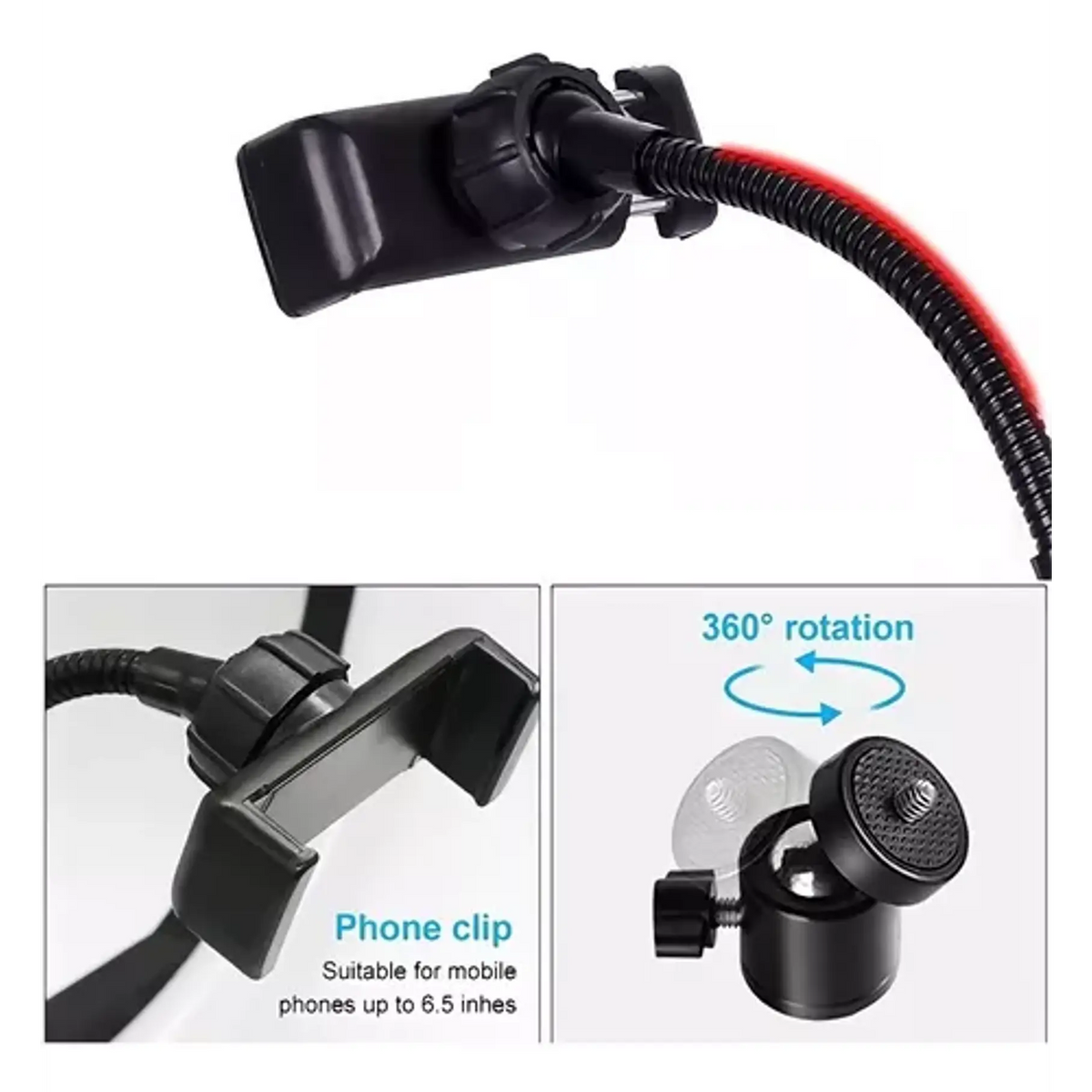 Aro De Luz Led 26cm Rgb(color) + Tripode Ajustable 2m Tiktok