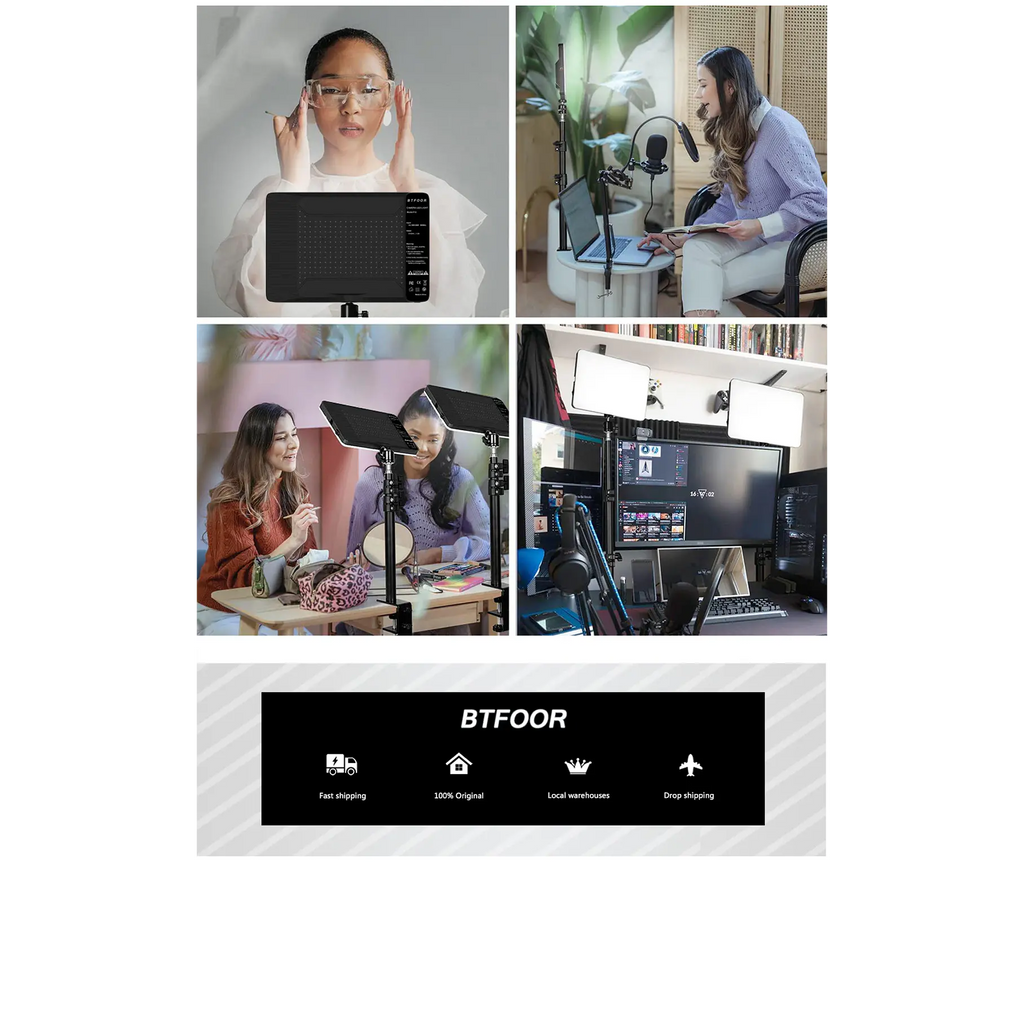 Aro Cuadrado De Luz Led Fotografía 36 Cm + Trípode Ajustable