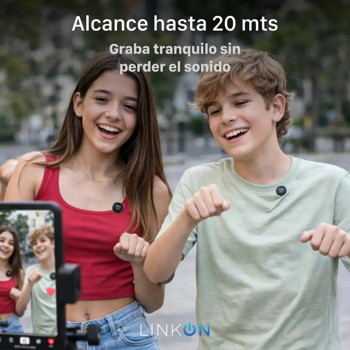 Micrófono Inalámbrico LinkOn MiK-One x2 para Celular