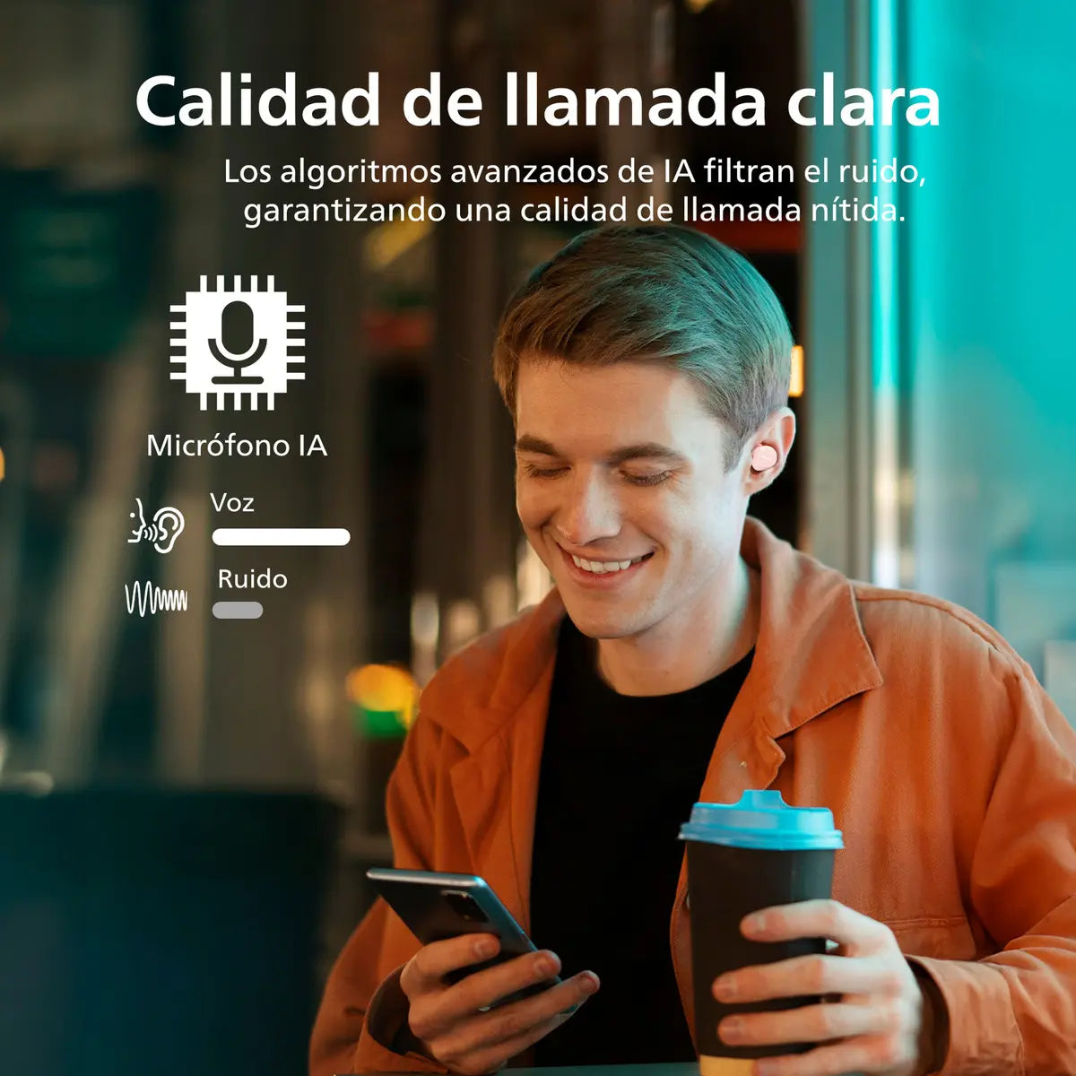 Audífonos Philips TAT1209 True Wireless Bluetooth 5.3 – Rosado